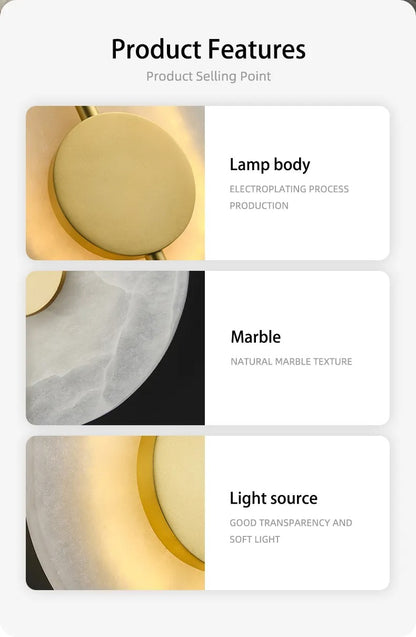 White Marble Wall Lamp